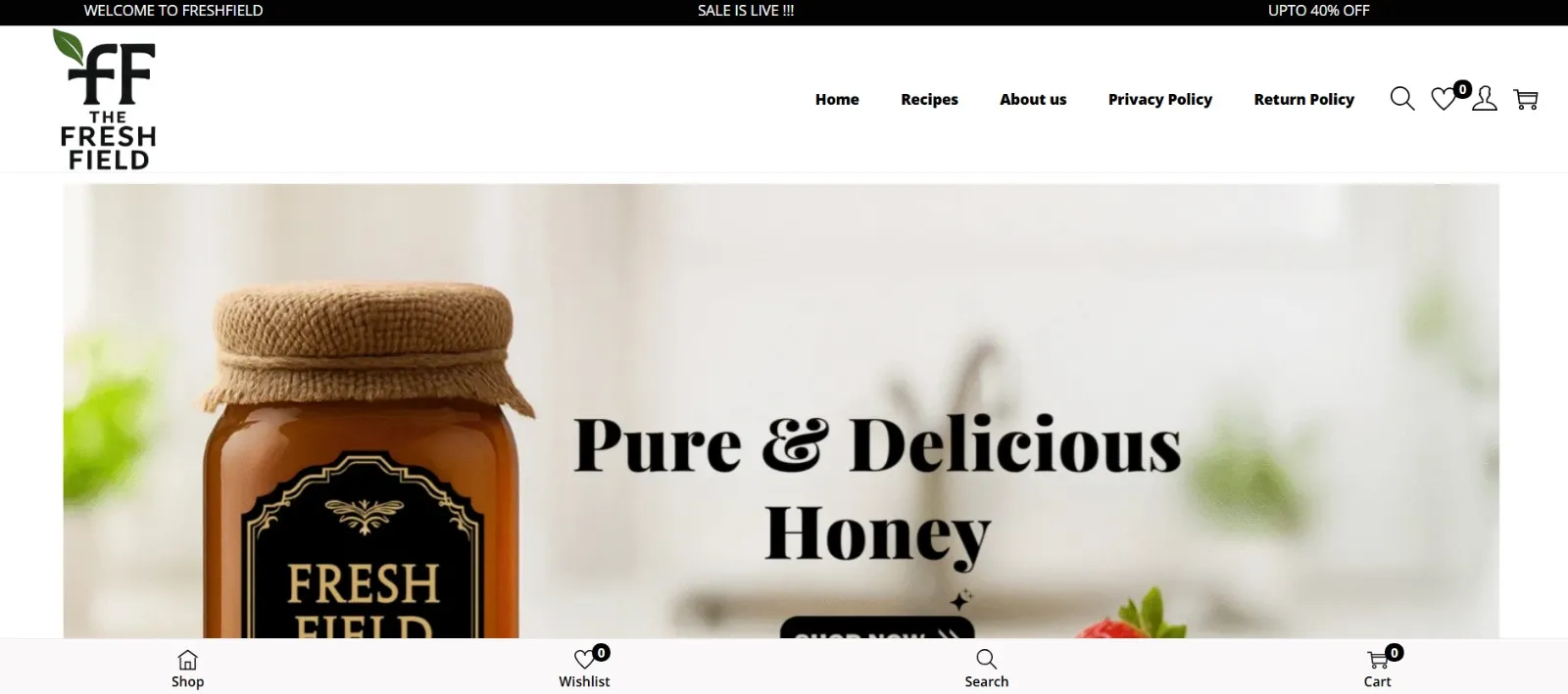 FreshField Website